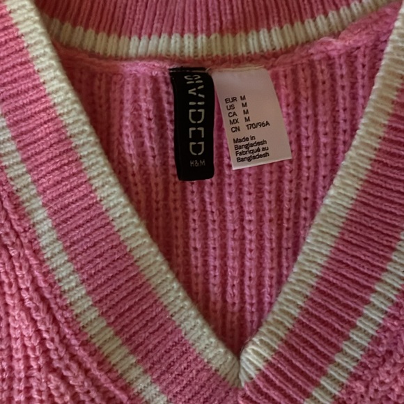 H&M Medium hot pink sweater vest - Picture 2 of 2
